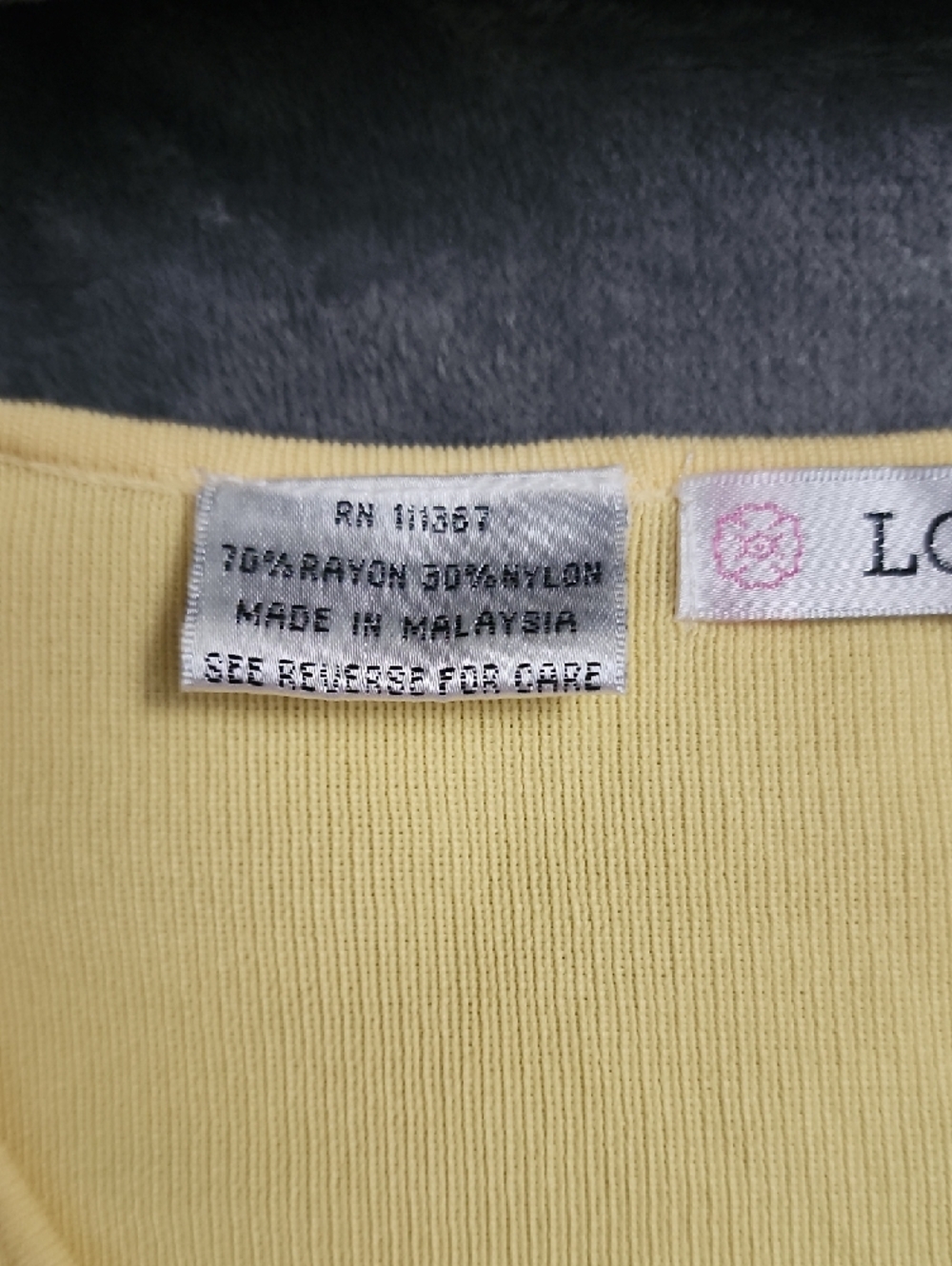 Yellow Embroidered V-Neck Short Sleeve Sweater Top- Brand Is LOULOU - Picture 3 of 9